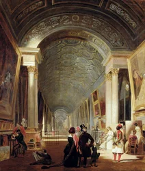 Ansicht der Grande Galerie des Louvre, 1841